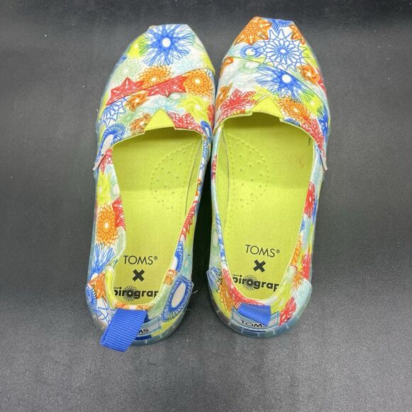 TOMS Alpargata Spirograph Slip On  Youth Size 3 M Casual Shoes 10018085 - Picture 5 of 7